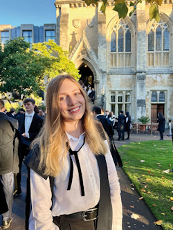 Maryna Oproshchenko at Matriculation