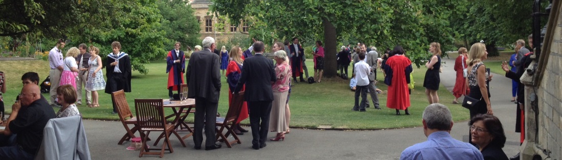 Students and their families at Graduation