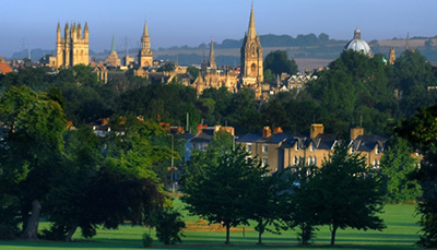 Oxford skyline, viewed from park