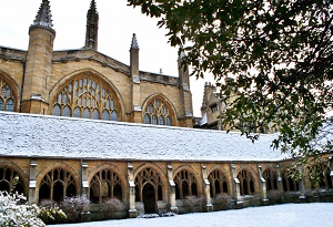 Christmas Card Cloisters Snow